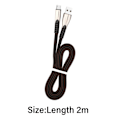 Miniatyrbild 5 av 5: EcoCharge Elite: Transparent Skaldesign Snabbladdning & Synkroniseringskabel, 2-i-1 Design USB Typ C 3A Laddning Och Dataöverföring, Verklig Snabbladdning, 3m