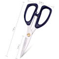 Miniatyrbild 2 av 7: Extra Lång Sax, Ergonomisk Design, Precisionsslipat Ultraskarpt Blad Rostfritt Stål Sax för Tung Skärning, 2-Pack, Höger/Vänsterhänt