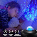 Miniatyrbilde 5 av 6: Stjerne LED-projektor Stjerne Galaxy-projektorlampe 21 lysmoduser 360 ° roterende bølge Bluetooth-høyttalerboks timer