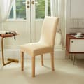 Stoltrekk 6-pakning elastisk beige 65x40x35 cm universal