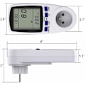 Miniatyrbild 3 av 3: Night Vision Hemenergianalysator, Strömförbrukningsmätare med Digital LCD-display, Överbelastningsvarning för Apparater upp till 16A, Omfattande Data
