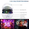 Miniatyrbilde 3 av 8: LED stjernehimmelprojektor, nattlys