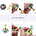 Miniatyrbillede 5 af 5: Magnetisk negleholder Praksis Træningsdisplay Stativ Akryl Krystalholdere Legering Falske Neglespids Salon DIY Manicure Værktøjer