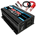 Miniatyrbild 1 av 4: 12V till 110V Ren Sinusvåg Inverter, Avancerade Säkerhetsskydd, Inbyggd Snabb Laddning USB-Port, Dubbel LCD Digital Display, Överbelastningsskydd För