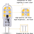 Miniatyrbilde 4 av 5: G4 LED 12V 2W Varmhvit 3000K, 200lm, G4 10W 20W Halogenlampe Ekvivalent, ikke-dimbar, Bi-pin G4 12V LED AC DC for Lysekrone, Bord