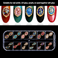 Miniatyrbillede 3 af 6: Neglekunst Rhinestones Krystal Perler DIY Manicure Dekorationer Neglekunst Tilbehør Dekorationer (Oval Drop)