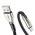 Miniatyrbild 4 av 5: EcoCharge Elite: Transparent Skaldesign Snabbladdning & Synkroniseringskabel, 2-i-1 Design USB Typ C 3A Laddning Och Dataöverföring, Verklig Snabbladdning, 3m