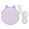 Miniatyrbilde 2 av 4: 3000mAh Bærbar USB Power Bank Lader Sminke Speil med Lys Jentegave Lilla