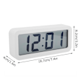 Miniatyrbild 1 av 2: Exklusiv Digital Elektronisk LCD Musikbord Väckarklocka Hängande Klocka (Vit)