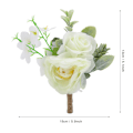 Miniatyrbilde 1 av 2: 4 stk Lin Boutonniere Corsage Brudgom Brud Kiste Blomst Bryllup Prom Party Dekor