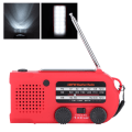 Miniatyrbild 8 av 8: Multifunktionell handvevradio ABS solenergi SOS-larm nödficklampa Powerbank