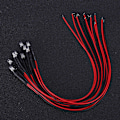 Miniatyrbillede 4 af 8: 50 stk. diode-kablet lysende rundt hoved fremhæv lige stik LED-perler 12V 3mm