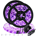 Miniatyrbillede 1 af 6: 12M UV sort lys LED-strimmel 720LEDs strimmel sort lys strimmel til fest, bar, neonfarver, klub, diskotek, dekoration