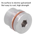 Miniatyrbillede 8 af 8: O2 iltsensor Hex-prop med møtrik M12x1.25 AntiRust Universal Biltilbehør