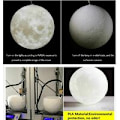 Miniatyrbillede 5 af 5: 3D Måne Lysekrone-Måne Loftslampe Måne Lysekrone Planet Loftslampe Ophæng Månebelysning Restaurant Bar Hjem Børneværelse LED