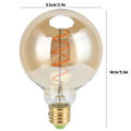 Miniatyrbillede 3 af 8: Glødelampe LED Dæmpbar Fleksibel Glødetråd Enkelt Spiral Retro E27 4W Varm Hvid Glødelampe 110V Guld