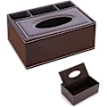 Miniatyrbild 1 av 5: Klassisk Tissue Box-överdrag i PU-läder, Rektangulär Multifunktionell Organizer För Hemmakontor Bil Restaurangdekor