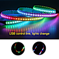 Miniatyrbild 5 av 8: Vattentät USB RGB LED-listbelysning bakgrundsbelysning för dator-TV (1 m)