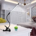 Miniatyrbilde 6 av 8: 10 LED-lys USB-lys, dimbar, 360 graders fleksibel klipsholder nattbordslampe (svart)
