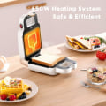 Miniatyrbild 4 av 5: Mini Toasted Sandwich Maker Non-Stick & Easy Clean Hotplates (Röd)