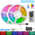 Miniatyrbilde 1 av 5: 10M IP65 Vanntett Innendørs Utendørs RGB Lysstripe│LED Stripe Lys│Dimbare Lysstriper│Fjernkontroll Stripe Striper│Selvklebende