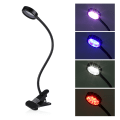 Miniatyrbillede 4 af 8: 6W 44 LED Hydroponisk Plantevækstlys Indendørs Have Hjem Fleksibel Skrivebords Klemmelampe (EU-stik)