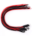 Miniatyrbillede 2 af 8: 50 stk. diode-kablet lysende rundt hoved fremhæv lige stik LED-perler 12V 3mm