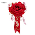 Miniatyrbillede 2 af 2: 4 stk. Kunstige Røde Rose Corsage til Bryllup Brud Grooms Celebration Dekoration