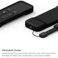 Miniatyrbillede 5 af 5: Skridsikker silikonebeskyttende etui med håndledsrem kompatibel med Apple TV 4K 4. generations Siri Remote-betjeninger silikoneetui