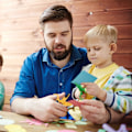 Miniatyrbild 5 av 7: Tåliga säkerhetssaxar i ABS-plast, fjäderbelastad design underlättar smidig klippning, halkfri yta säkerställer stadigt grepp, idealiska för förskolebarn