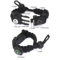 Miniatyrbillede 5 af 5: Justerbar Armbånd, 7 kerner 5 i 1 Nødsport Armbånd Gear kit Vandtæt, Kompas, Multi-Tool Vildmarkseventyr Paraply Reb Armbånd