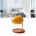 Miniatyrbillede 7 af 8: Aroma Voks Smeltelampe Retro Træ Opbevaringsbakke Glas Lys Varmer Lampe Soveværelse Sengebord Ambient Bordlampe EU 220V