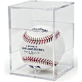 Miniatyrbild 2 av 8: Baseboll Displayfodral, Autografdisplay med enkel tvådelad montering, UV-skyddad akryl kubdesign, handgjord memorabilia display,