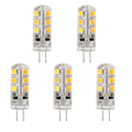 Pikkukuva 1 / 6: 5 kpl LED G4 -lamppu DC12V Kristallilamppu Kotilamput Vaihda Silikonivalo 2835 2W Lämmin valkoinen