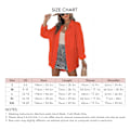 Miniatyrbild 1 av 2: Långärmad Oversized Blus Nedvikt Krage Enkelknäppt Ficka Fram Dam Casual Oversized Blus för Sommar Orange XXL