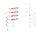 Miniatyrbilde 2 av 8: 4 stk fiskebeiteholder bur springkurv lokkefôrer med kroker fiskeutstyr
