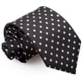 Svart prickig klassisk slips