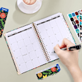 Miniatyrbillede 5 af 5: 2025 Planner, 2025 Ugentlig og Månedlig Kalender Planner Januar til December A5 (6.5\" x 8.5\") Akademisk Planner 12 Måneder, Sort Blomst