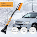 Miniatyrbilde 7 av 7: 27” Snøbørste, 2-i-1 Avtakbar Bilskrape for Frontrute med Ergonomisk Skumgrep for Biler, Varebiler og SUV