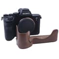 M1d PU Läder Kamera Bottenfodral Skyddande Halvkroppsskydd för e8G Sony A7M4 A1 A7S III A7S3 A7R5