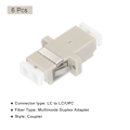 Miniatyrbild 3 av 5: LC till LC/UPC Fiberoptisk Koppling, Multimode Duplex Adapter, LC-LC/UPC, för Internetnätverkskontakt, 6 st
