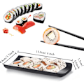 Miniatyrbild 3 av 5: Sushi Making Kit, Deluxe Edition DIY Sushi Set, Sushi Rice Roll Mold Shapes Fork Spatula DIY TOOL