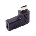 Pikkukuva 3 / 5: USB-C Type-C uros - Micro USB 2.0 5Pin naaras datasovitin 90 asteen kulmalla