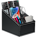 Miniatyrbillede 1 af 5: Fjernbetjeningsopbevaring, PU Læder Fjernbetjeningsholder, Opbevaringsboks med 3 Rum Multifunktionel Organizer
