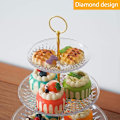 Miniatyrbillede 2 af 5: 3-lags kageopsats, rund gul cupcake-udstillingsstand, klare akryl dessert-frugtplader, eftermiddagste-opsatser til festbryllup