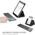 Miniatyrbild 4 av 5: Hopfällbart Bluetooth-tangentbord, fickstorlek bärbart mini BT trådlöst tangentbord med styrplatta för Android, Windows, PC, surfplatta