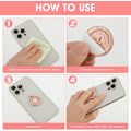 Miniatyrbillede 3 af 5: 4-pak Mobiltelefon Ringholder Stand Rund Metal Rhinestones Fingergreb Loop 360 Graders Rotation Generisk Telefonstøtte