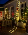3M Julgransstege Ljus med Tomte - 338 LED Julbelysning, 8 Ljuslägen, Timerminnesfunktion, Nätström (Varmvit)