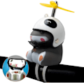 Pikkukuva 1 / 5: Pyöränkello valolla ja kypärällä - söpö eläinpyörän torvi, kojelaudan koristelelu moottoripyörän pyörän kellot kumikoristeet Panda helmet mouse