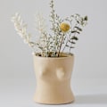 Miniatyrbillede 1 af 5: Kvindelig Kropsvase, Blomstervase med Drænhuller, Kvindelige Brystformede Vaser, Boho Indretning, Keramisk Vase, Menneskelig Blomst Kvindelig Krop